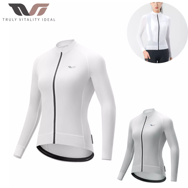 ROCKBROS | TVI Damen Fahrradtrikot – Langarm Radtrikot, atmungsaktiv, komfortables Fahrradshirt